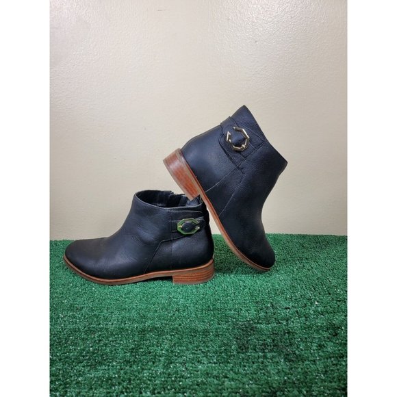 Cole Haan Lilah Buckle W14923 Womens Black Synthetic Ankle & Booties Boots 8.5 B - Picture 4 of 14